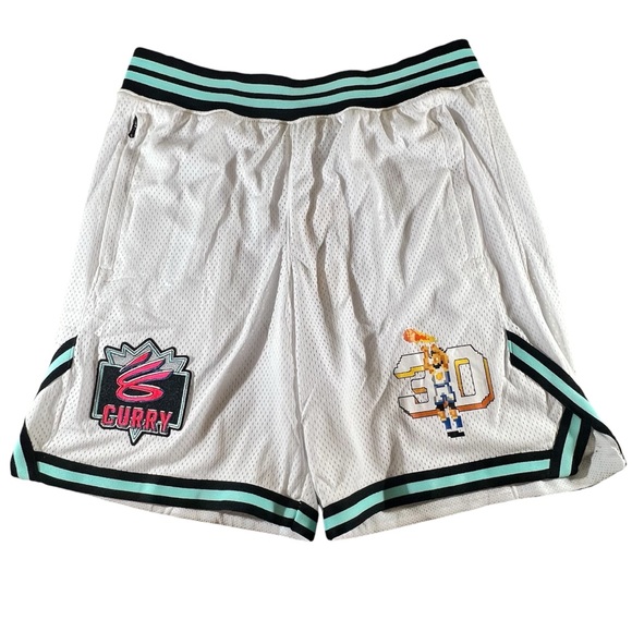 Under Armour Steph Curry X NBA JAM 8” Basketball Shorts White Men’s  New - Picture 1 of 6